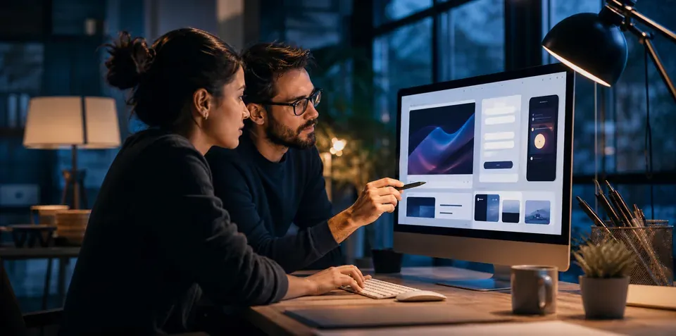 Website professionals testing useful site functionality