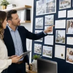 A local business owner and adviser reviewing customer proof and project evidence