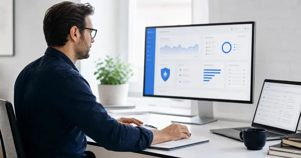 A website care specialist monitoring site performance
