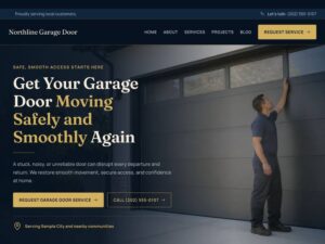 Northline Garage Door homepage design preview