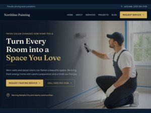 Northline Painting homepage design preview