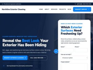 Northline Exterior Cleaning homepage design preview